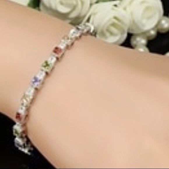 925 Sterling Silver CZ  Tennis Bracelet - Picture 3 of 6